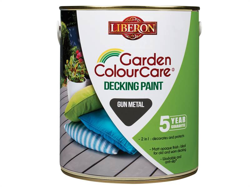 Garden Colour Care Decking Paint Gun Metal 2.5L