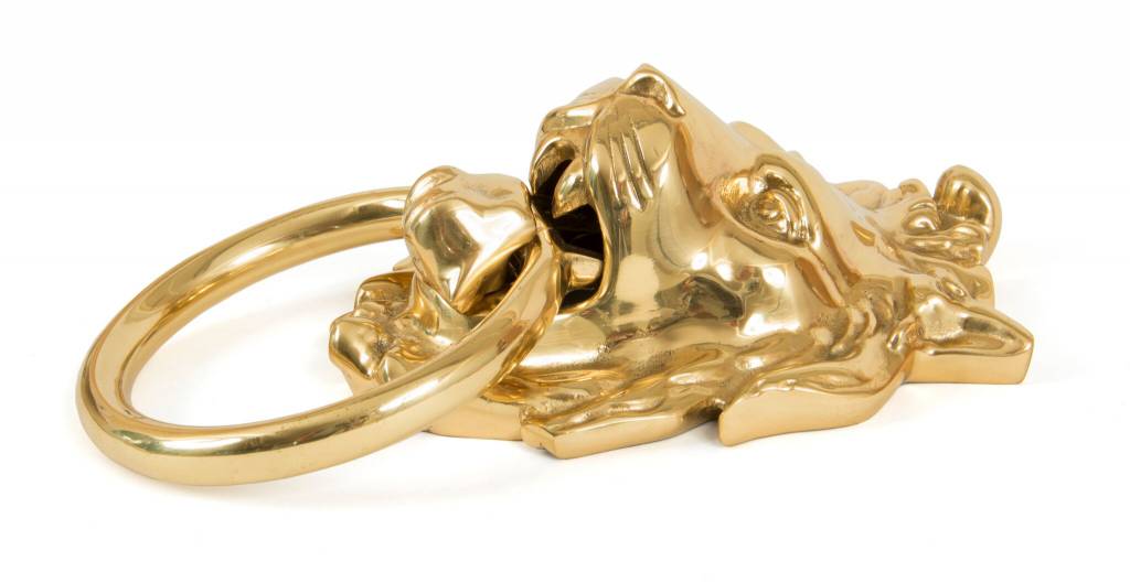 Polished Brass Lion Head Knocker