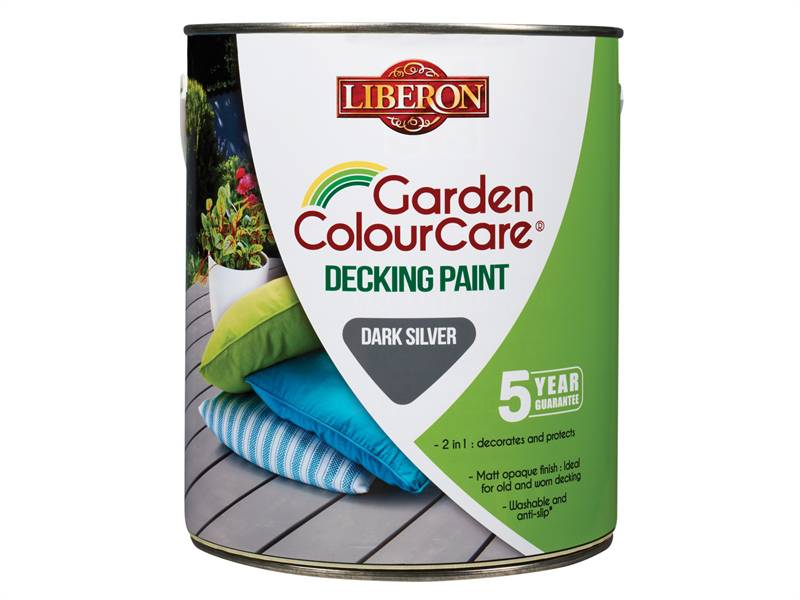 Garden Colour Care Decking Paint Dark Silver 2.5L