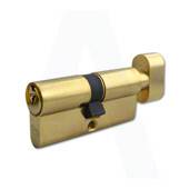 Cylinder 5P 35/10/K55 PB Euro Key & Turn